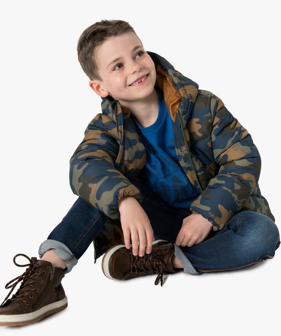 Jean garçon coupe slim avec bandes contrastantes sur les côtés vue5 - GEMO (ENFANT) - GEMO