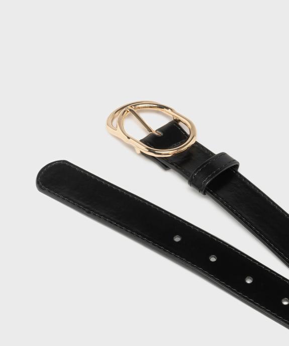 Ceinture unie à boucle fantaisie femme vue2 - GEMO (ACCESS) - GEMO