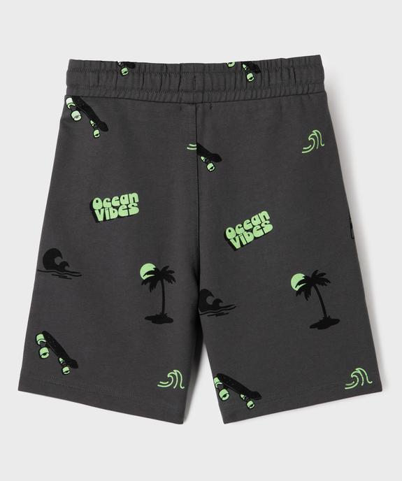 Short en maille French Terry à motifs garçon vue3 - GEMO (ENFANT) - GEMO