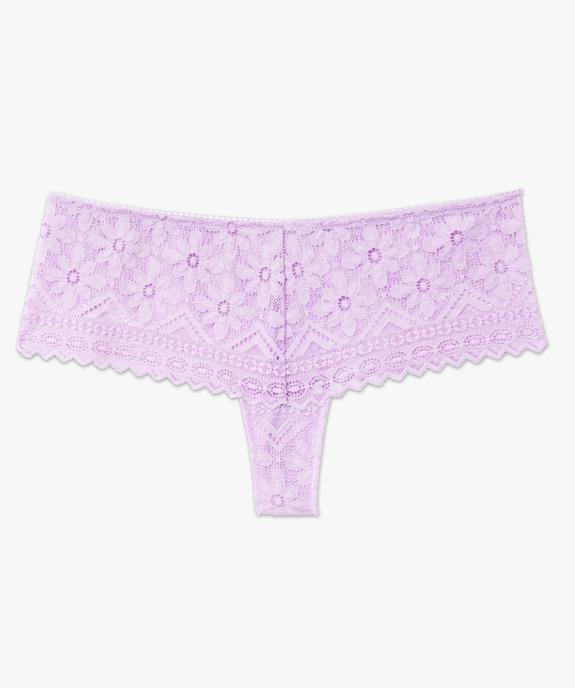 Shorty en dentelle fleurie transparente femme - GEMO(HOMWR FEM) Shorty en dentelle fleurie transparente femme vue4 - GEMO(HOMWR FEM) - GEMO