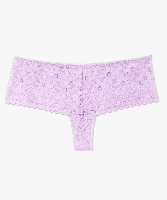 Shorty en dentelle fleurie transparente femme vue4 - GEMO(HOMWR FEM) - GEMO