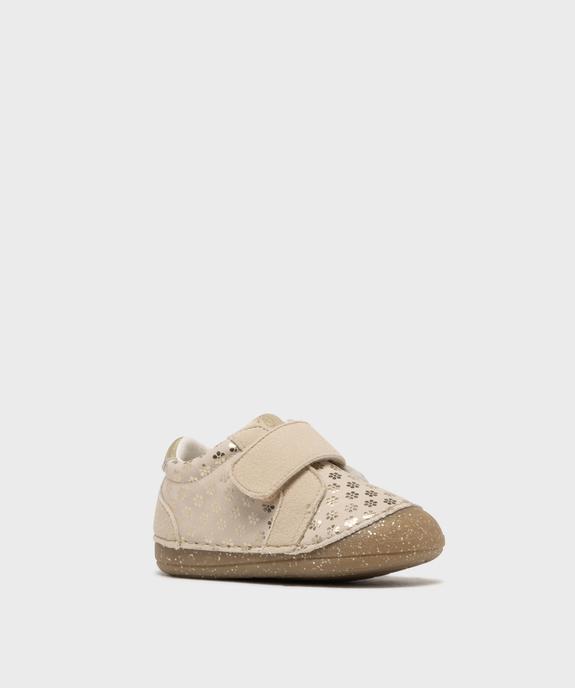 Chaussures de parc à motifs fleuris scintillants bébé fille - Alma vue3 - ALMA - GEMO
