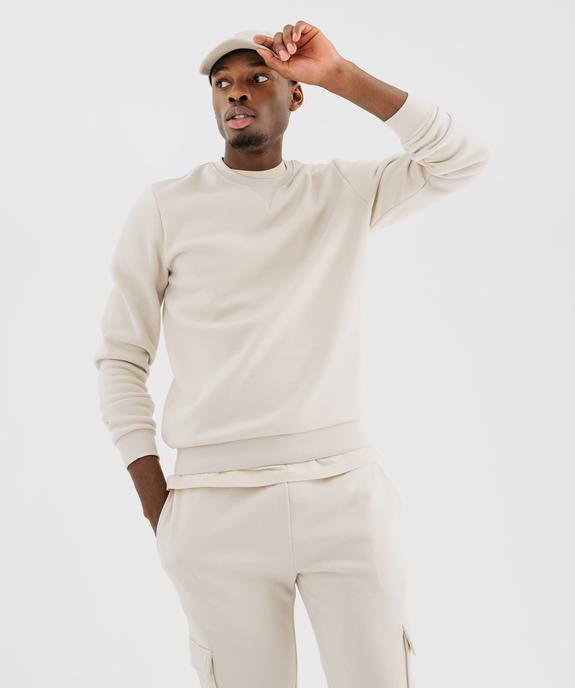 Sweat en molleton doux homme vue1 - GEMO 4G HOMME - GEMO