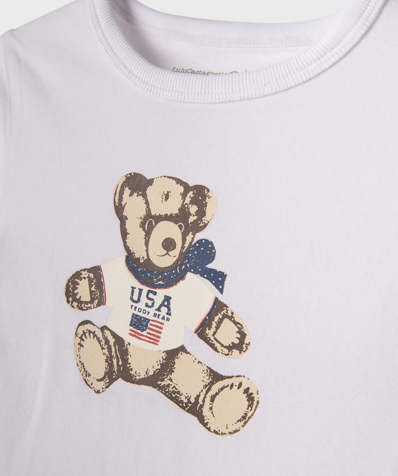 Tee-shirt enfant à manches courtes - LuluCastagnette vue2 - LULU CASTAGNETTE G4G D - GEMO