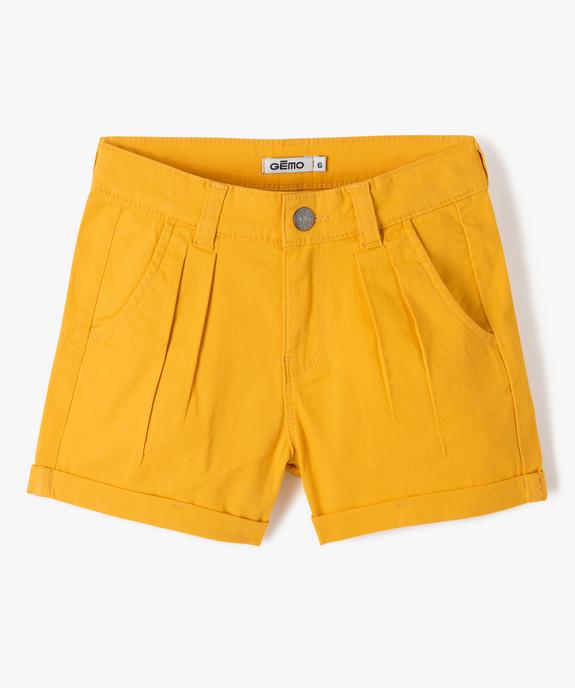 Short large en toile de coton fille vue1 - GEMO 4G FILLE - GEMO