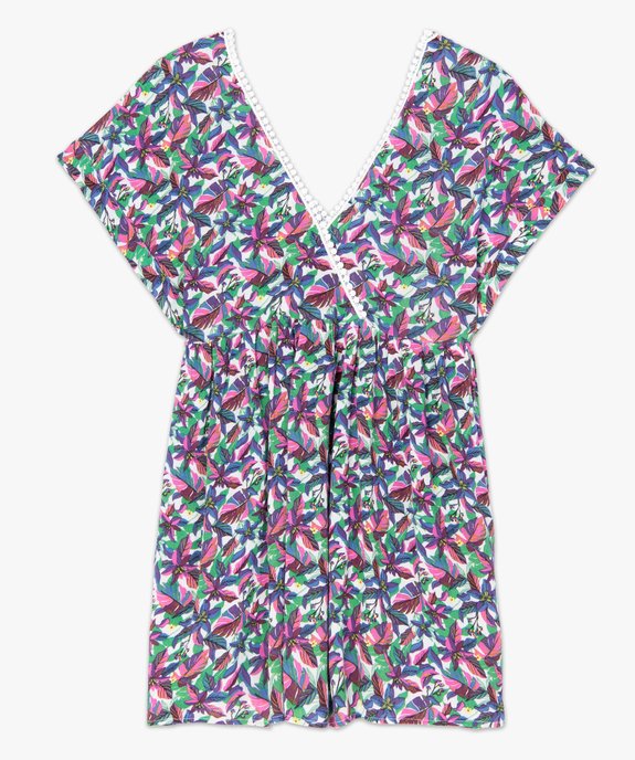 Robe de plage femme à motifs fleuris  vue4 - GEMO (PLAGE) - GEMO