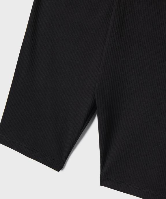 Cycliste en maille côtelée extensible fille vue2 - GEMO 4G FILLE - GEMO