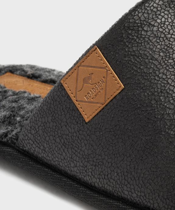 Chaussons fourrés forme mules homme - Roadsign vue6 - ROADSIGN G4G - GEMO