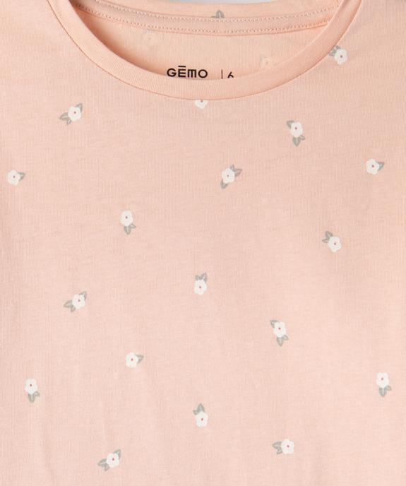 Tee-shirt manches longues imprimé fille vue3 - GEMO 4G FILLE - GEMO