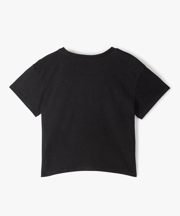 Tee-shirt fille court à manches courtes imprimé - Billie Eilish vue3 - BILLIE EILISH - GEMO