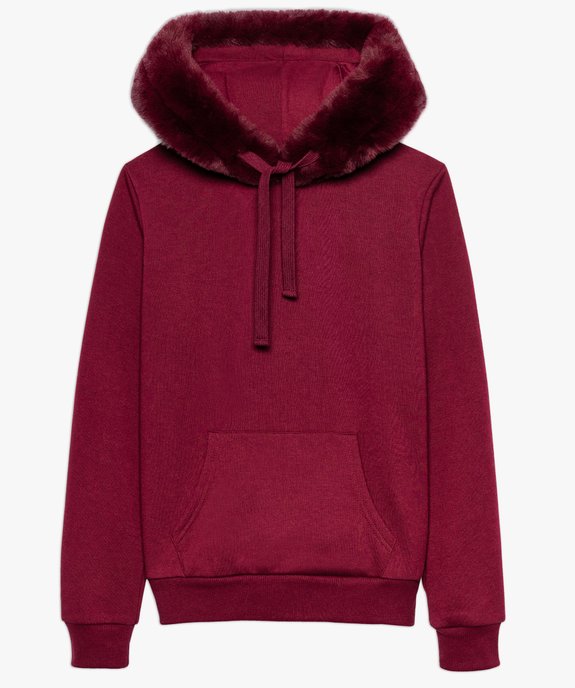 Sweat femme  molleton avec capuche   vue4 - FOLLOW ME - GEMO
