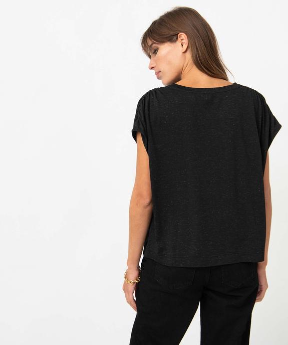 Tee-shirt femme loose et pailleté vue3 - GEMO(FEMME PAP) - GEMO