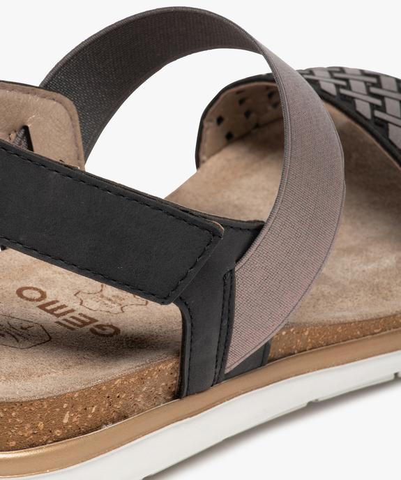 Sandales femme confort à talon plat et bride élastique vue6 - GEMO (CASUAL) - GEMO