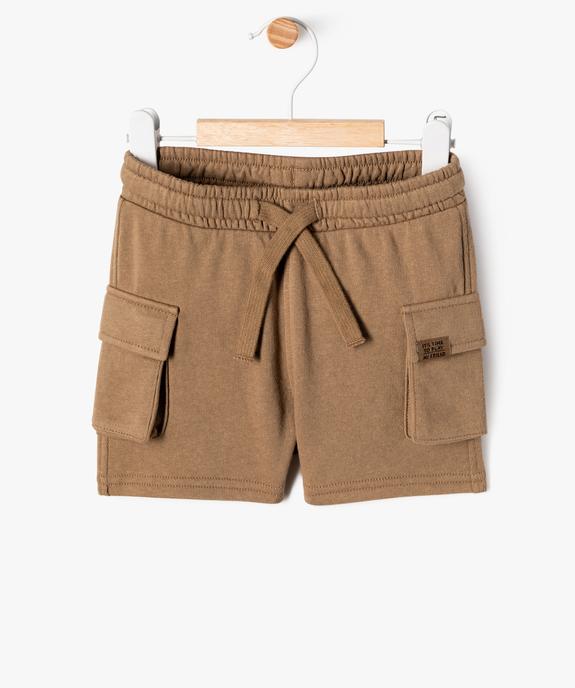 Short en maille coupe cargo bébé garçon vue1 - GEMO(BEBE DEBT) - GEMO