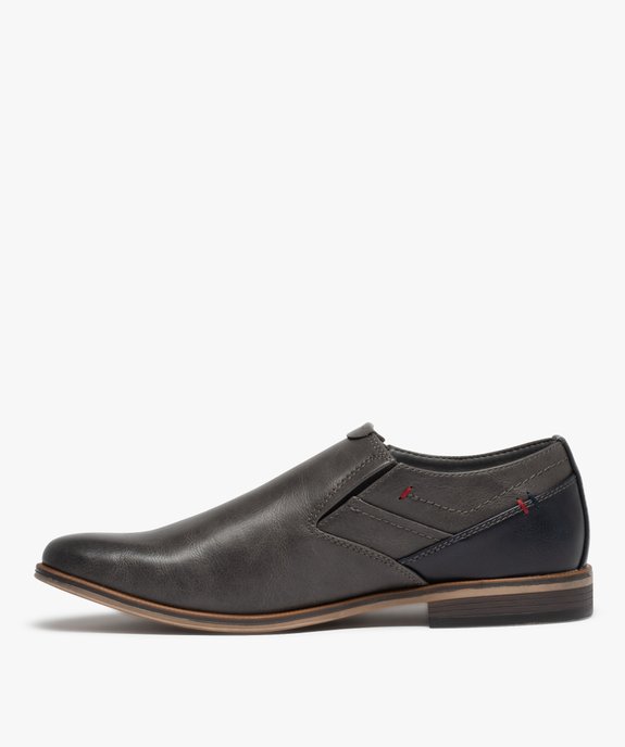 Derbies homme sans lacets à détails contrastants vue3 - GEMO(URBAIN) - GEMO