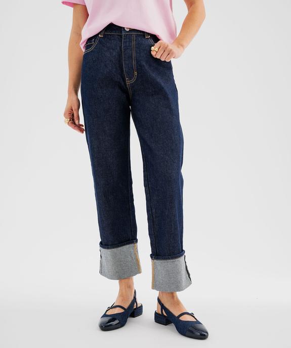 Jean cropped straight taille normale femme vue1 - GEMO 4G FEMME - GEMO