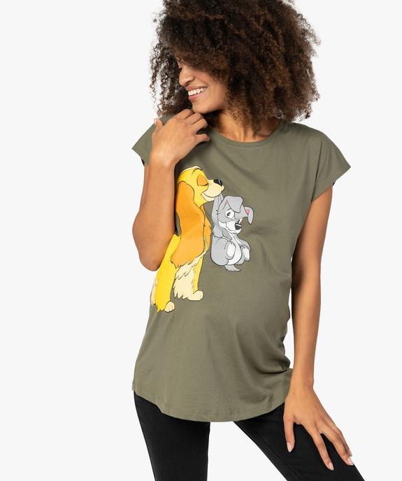 Tee-shirt de grossesse loose à manches courtes - Disney La Belle et le Clochard vue1 - DISNEY DTR - GEMO