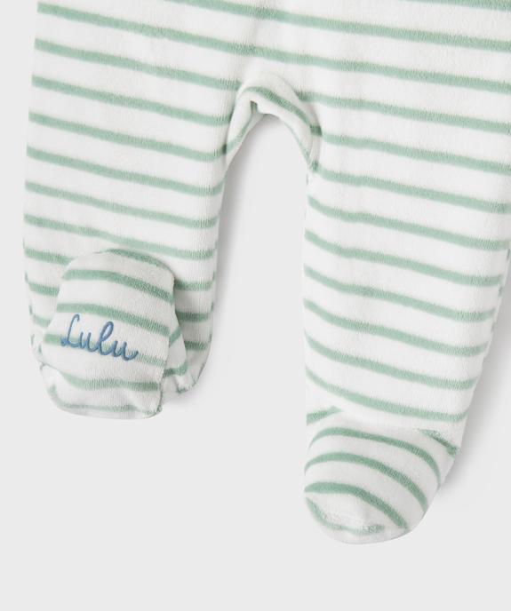 Pyjama 2 pièces en velours bébé garçon - LuluCastagnette vue3 - LULU CASTAGNETTE GEMO FOR GOOD - GEMO