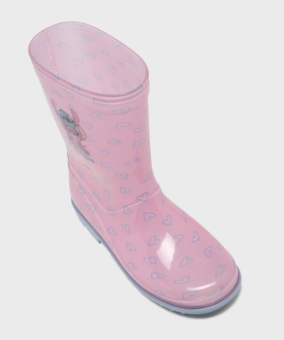Bottes de pluie à semelle crantée imprimées fille - Stitch & Angel vue5 - LILO & STITCH - GEMO