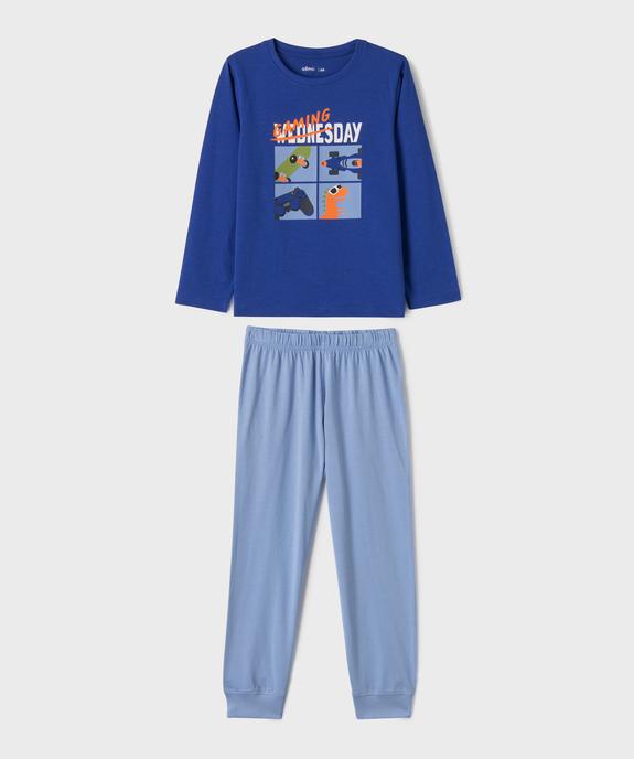 Pyjama en coton à motifs streetwear garçon vue1 - GEMO 4G GARCON - GEMO