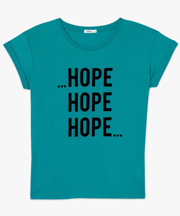 Tee-shirt femme avec inscription velours sur l'avant vue4 - GEMO(FEMME PAP) - GEMO