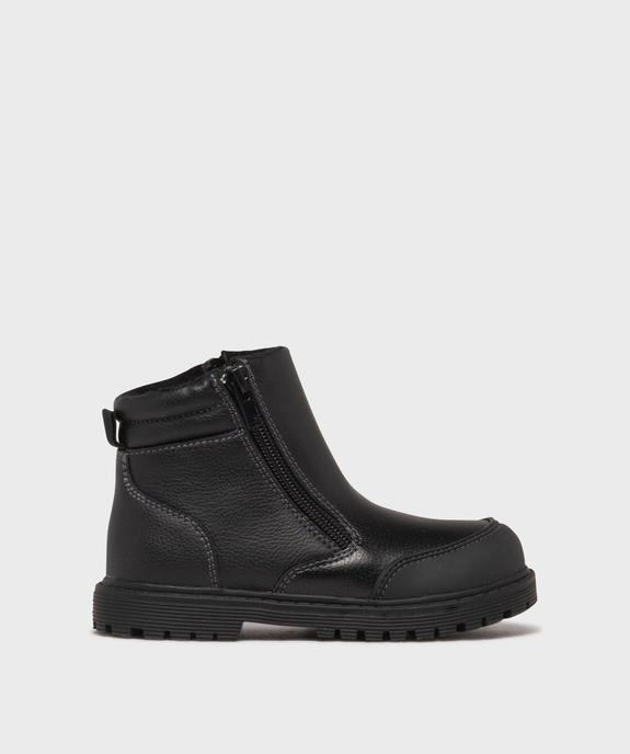 Boots fourrés à semelle crantée avec double zip garçon - Buggy vue1 - BUGGY - GEMO
