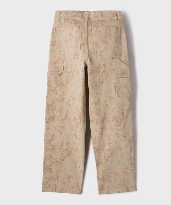 Pantalon loose imprimé en coton stretch garçon vue3 - GEMO (JUNIOR) - GEMO
