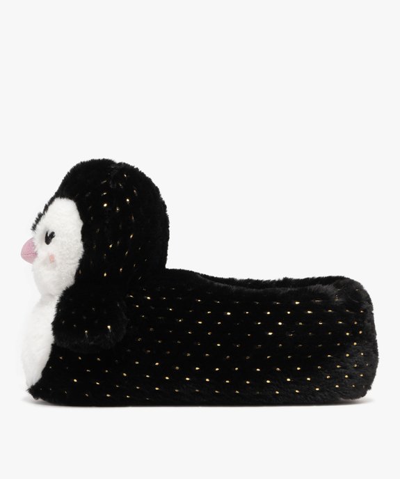 Chaussons femme en volume pingouin à paillettes vue3 - GEMO(HOMWR FEM) - GEMO