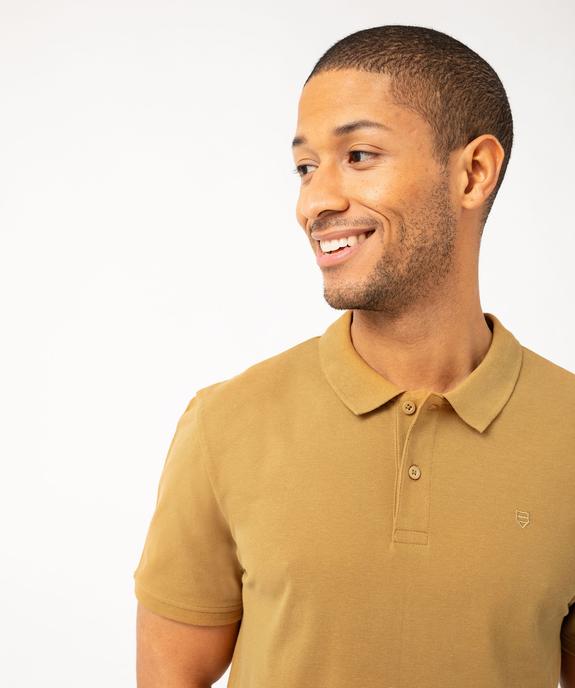 Polo à manches courtes en maille piquée homme vue5 - GEMO 4G HOMME - GEMO