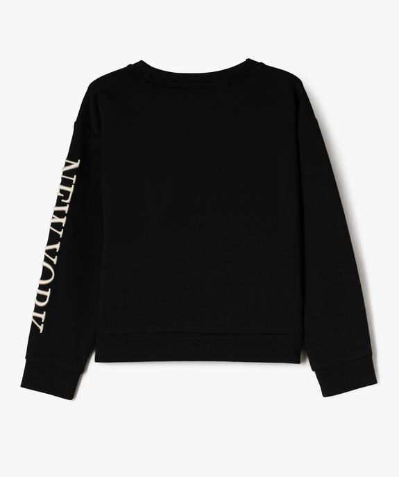 Sweat ample avec inscription brodée en relief fille vue3 - GEMO 4G FILLE - GEMO