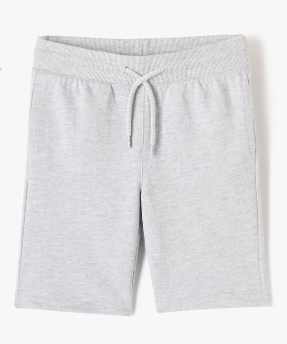 Bermuda en maille avec ceinture en bord-côte garçon vue1 - GEMO (ENFANT) - GEMO