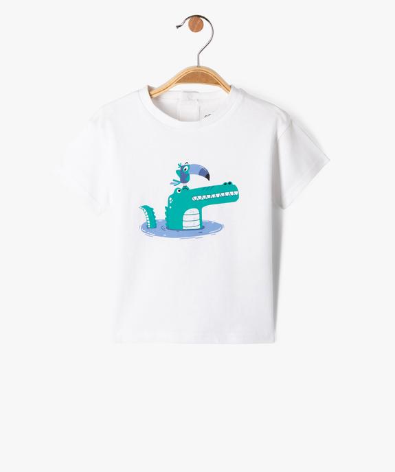 Tee-shirt à manches courtes avec motif bébé garçon vue1 - GEMO 4G BEBE - GEMO