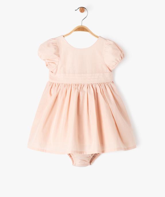 Ensemble 2 pièces robe de cérémonie et bloomer bébé fille vue1 - GEMO(BEBE DEBT) - GEMO