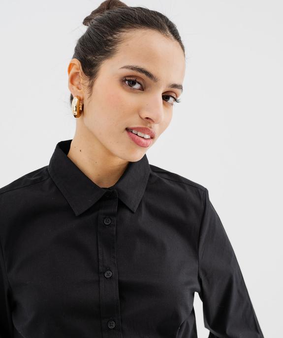 Chemise cintrée en coton extensible femme vue4 - GEMO(FEMME PAP) - GEMO