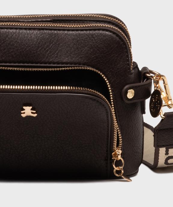 Sac en matière grainée avec deux bandoulières amovibles femme - LuluCastagnette vue2 - LULU CASTAGNETT - GEMO