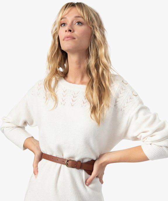 Ceinture femme large avec boucle dorée vue3 - GEMO (ACCESS) - GEMO