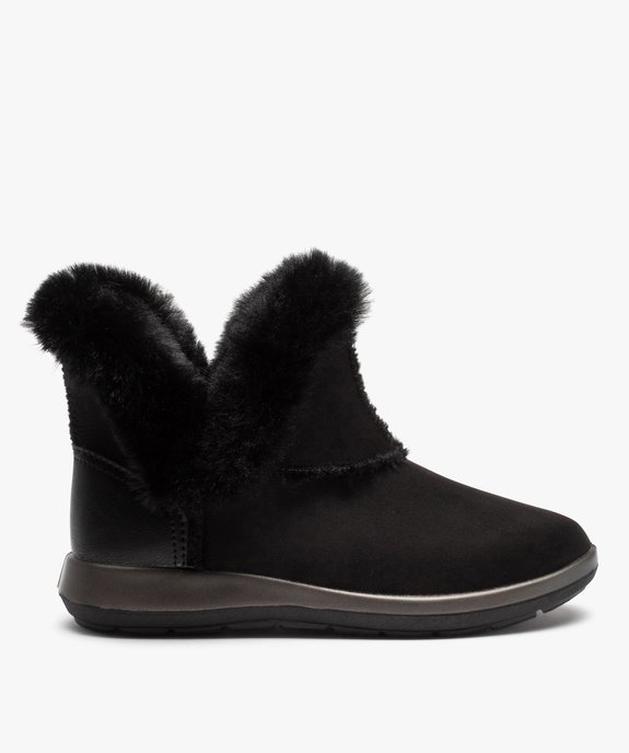 Boots fourrées femme confort en suédine unie vue1 - GEMO (CONFORT) - GEMO