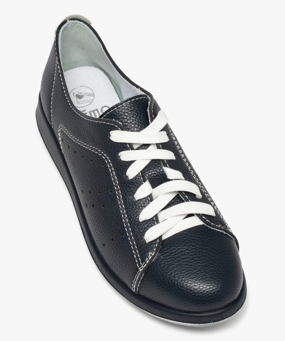 Baskets femme confort unies à lacets vue5 - GEMO (CONFORT) - GEMO