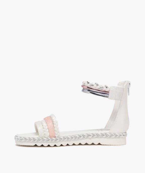 Sandales montantes à brides pailletées et talon zippé fille vue3 - LOVELY WINGS - GEMO