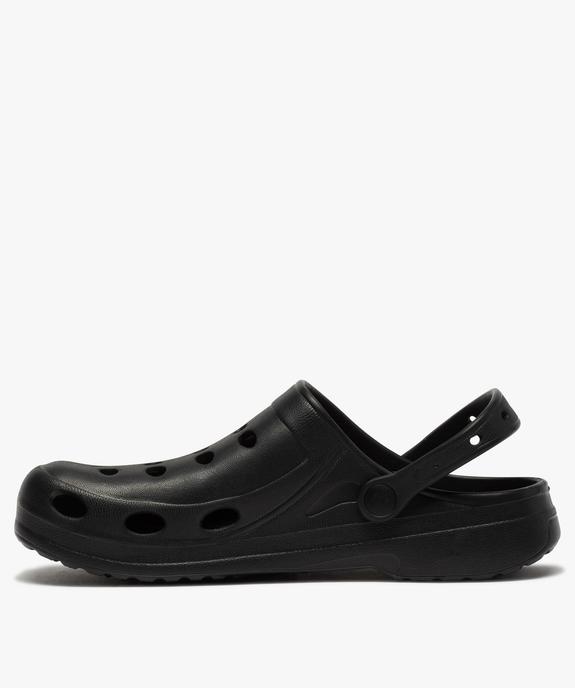 Sabots homme unis souples avec perforations vue3 - GEMO (PLAGE) - GEMO