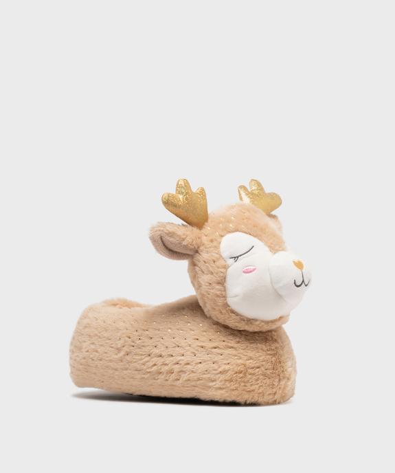 Chaussons 3D en forme de renne avec paillettes fille vue2 - GEMO (ENFANT) - GEMO