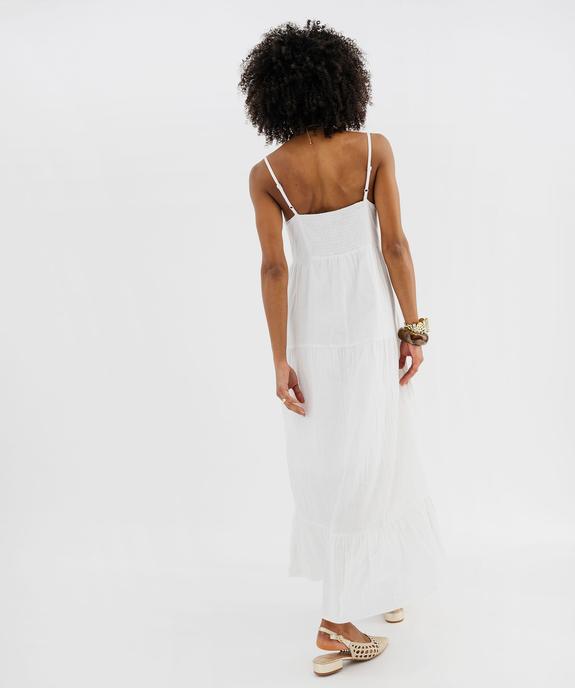 Robe longue à bretelles en gaze de coton femme vue4 - GEMO(FEMME PAP) - GEMO
