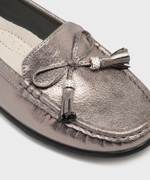 Mocassins femme dessus souple et uni à détails strass vue6 - G'FLEX - GEMO