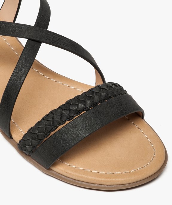 Sandales femme à talon plat et brides croisées vue6 - GEMO (CASUAL) - GEMO