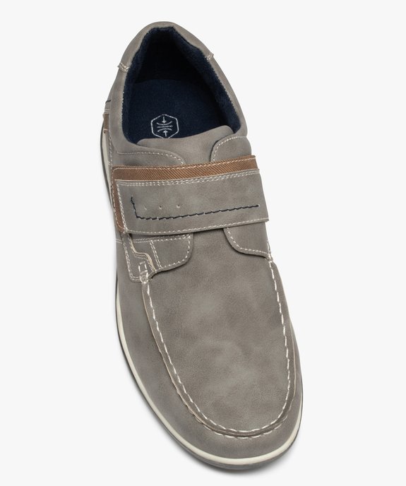 Chaussures bateau homme confort à scratch vue5 - GEMO (CONFORT) - GEMO