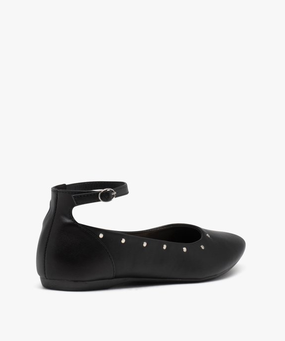 Ballerines femme unies à bout pointu et clous métalliques  vue4 - GEMO(URBAIN) - GEMO