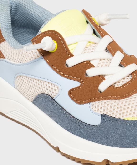 Baskets basses multimatières avec lacets élastiques garçon - 5 MILES vue6 - 5 MILES - GEMO