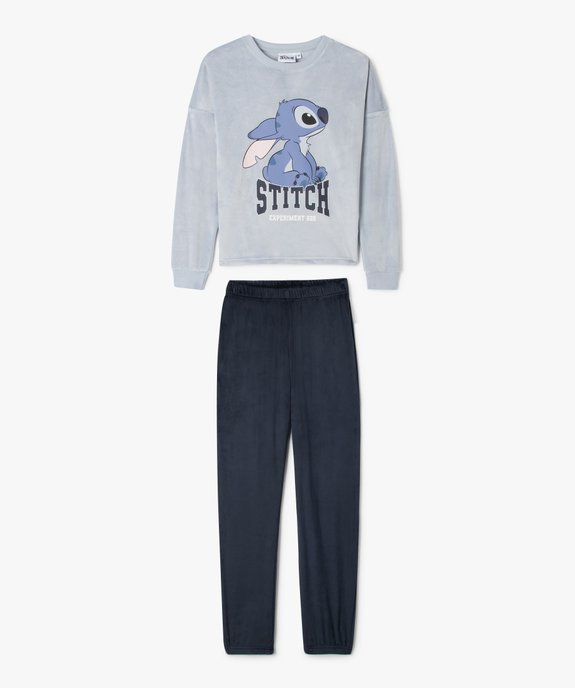 Pyjama en velours avec motif Stitch fille - Disney vue1 - LILO & STITCH - GEMO