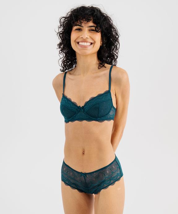 Soutien-gorge à armatures forme corbeille en dentelle vue3 - GEMO(HOMWR FEM) - GEMO
