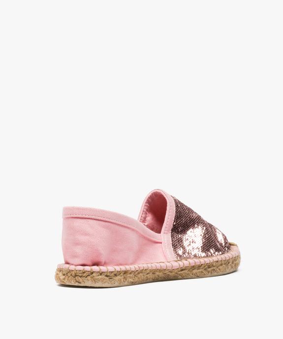 Espadrilles femme avec sequins brodés sur le dessus vue4 - GEMO (PLAGE) - GEMO